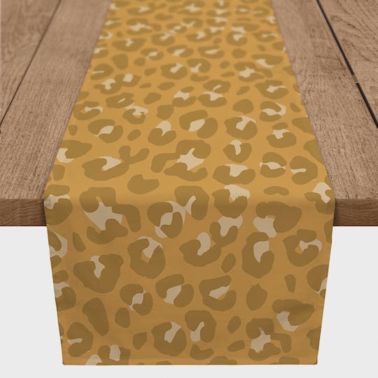 72" Leopard Cotton Twill Runner